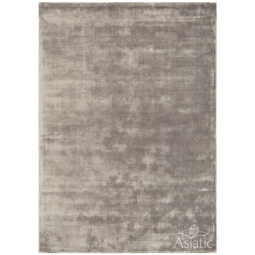 Katherine Carnaby Chrome Luxury Modern Plain Distressed Tonal Metallic Shimmer Hand-Woven High-Density Heavyweight Soft Textured Silky Viscose Taupe Brown/Grey Rug-Asiatic Carpets-Rug Love - The Most Loved Rug Store